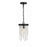 Crystorama Winham 1 Light Pendant, Black Forged
