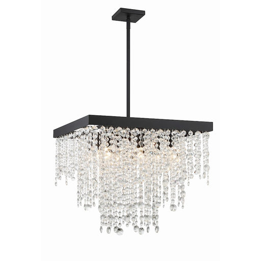 Crystorama Winham 8 Light 22" Chandelier, Black Forged