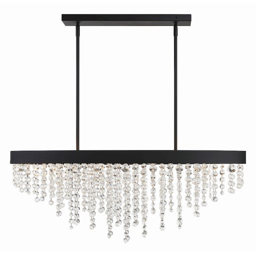 Crystorama Winham 8 Light 36" Chandelier, Black Forged
