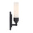 Crystorama Wilcox 1 Light Sconce, Matte Black/White