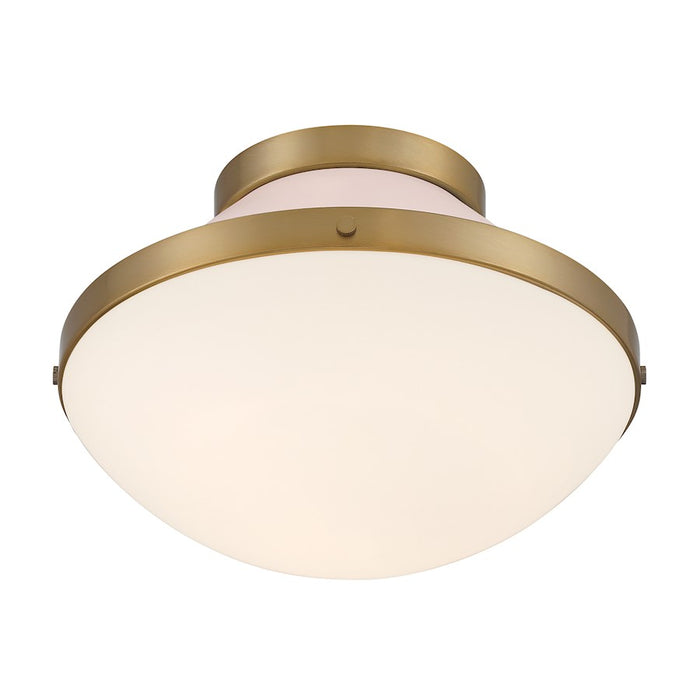 Crystorama Xander 1 Light Flush Mount, Vibrant Gold/Blush/White