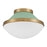 Crystorama Xander 1 Light Flush Mount, Vibrant Gold/Green/White