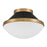 Crystorama Xander 1 Light Flush Mount, Vibrant Gold/Black/White