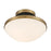 Crystorama Xander 1 Light Flush Mount, Vibrant Gold/Black/White