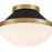 Crystorama Xander 1 Light Flush Mount, Vibrant Gold/Black/White