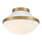 Crystorama Xander 1 Light Flush Mount, Vibrant Gold/White/White