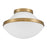 Crystorama Xander 1 Light Flush Mount, Vibrant Gold/White/White
