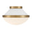 Crystorama Xander 1 Light Flush Mount, Vibrant Gold/White/White