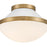 Crystorama Xander 1 Light Flush Mount, Vibrant Gold/White/White