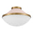 Crystorama Xander 2 Light Flush Mount, Vibrant Gold/Blush/White