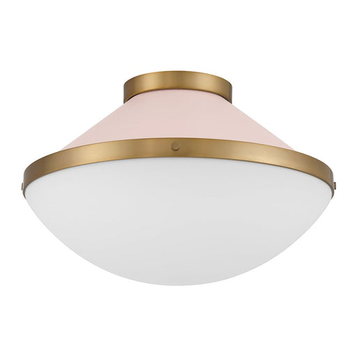 Crystorama Xander 2 Light Flush Mount, Vibrant Gold/Blush/White