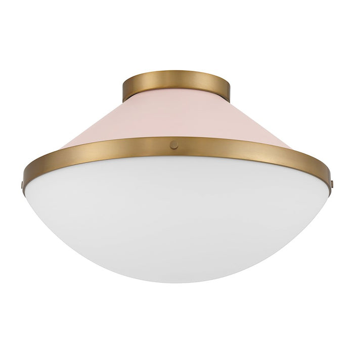 Crystorama Xander 2 Light Flush Mount, Vibrant Gold/Blush/White