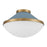 Crystorama Xander 2 Light Flush Mount, Vibrant Gold/Blue/White