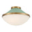 Crystorama Xander 2 Light Flush Mount, Vibrant Gold/Green/White - XAN-8002-VG-GR