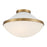 Crystorama Xander 2 Light Flush Mount, Vibrant Gold/White/White