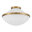 Crystorama Xander 2 Light Flush Mount, Vibrant Gold/White/White