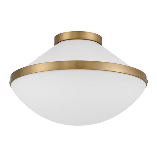 Crystorama Xander 2 Light Flush Mount, Vibrant Gold/White/White