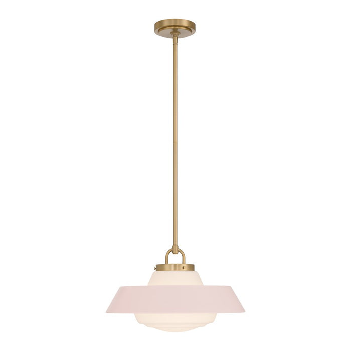 Crystorama Xander 1 Light 16" Pendant, Vibrant Gold/Blush