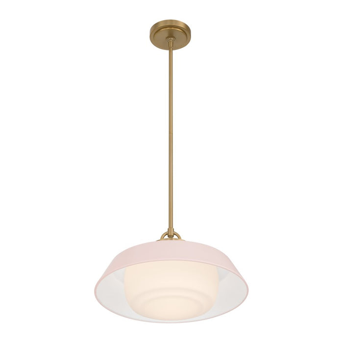 Crystorama Xander 1 Light 16" Pendant, Vibrant Gold/Blush