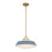 Crystorama Xander 1 Light 16" Pendant, Vibrant Gold/Blue/White - XAN-8006-VG-BL