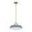 Crystorama Xander 1 Light 16" Pendant, Vibrant Gold/Blue/White