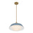 Crystorama Xander 1 Light 16" Pendant, Vibrant Gold/Blue/White