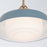 Crystorama Xander 1 Light 16" Pendant, Vibrant Gold/Blue/White