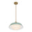 Crystorama Xander 1 Light 16" Pendant, Vibrant Gold/Green/White