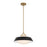 Crystorama Xander 1 Light 16" Pendant, Vibrant Gold/Black/White - XAN-8006-VG-MK