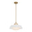 Crystorama Xander 1 Light 16" Pendant, Vibrant Gold/White - XAN-8006-VG-WH