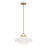 Crystorama Xander 1 Light 16" Pendant, Vibrant Gold/White