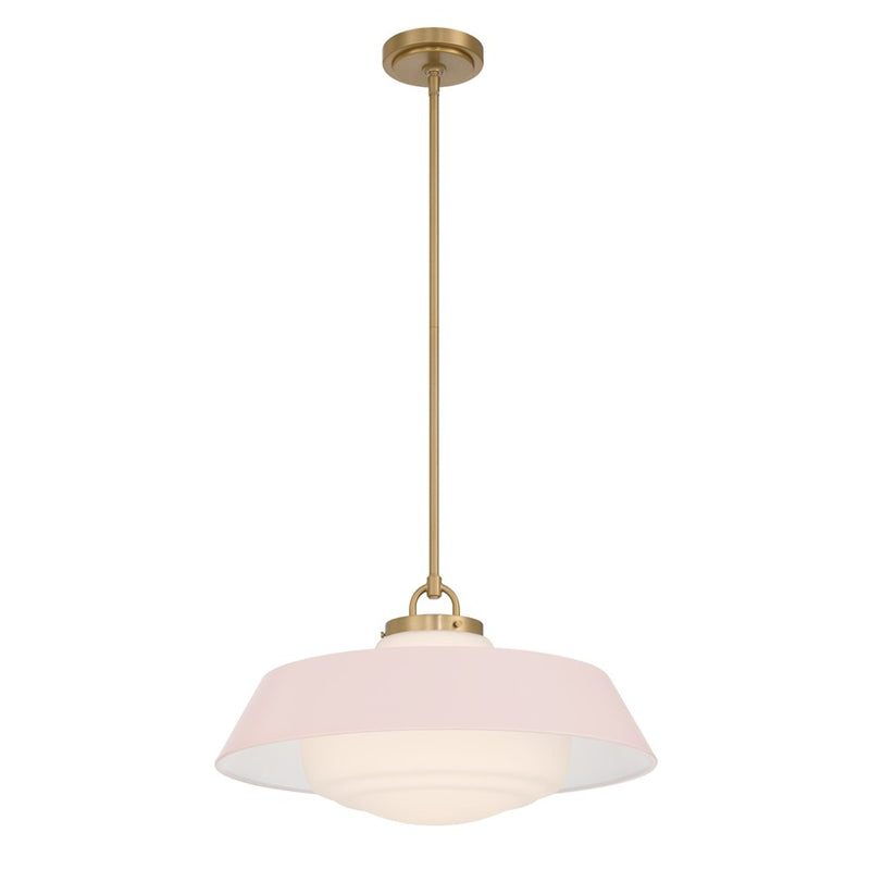 Crystorama Xander 3 Light 20" Pendant, Vibrant Gold/Blush