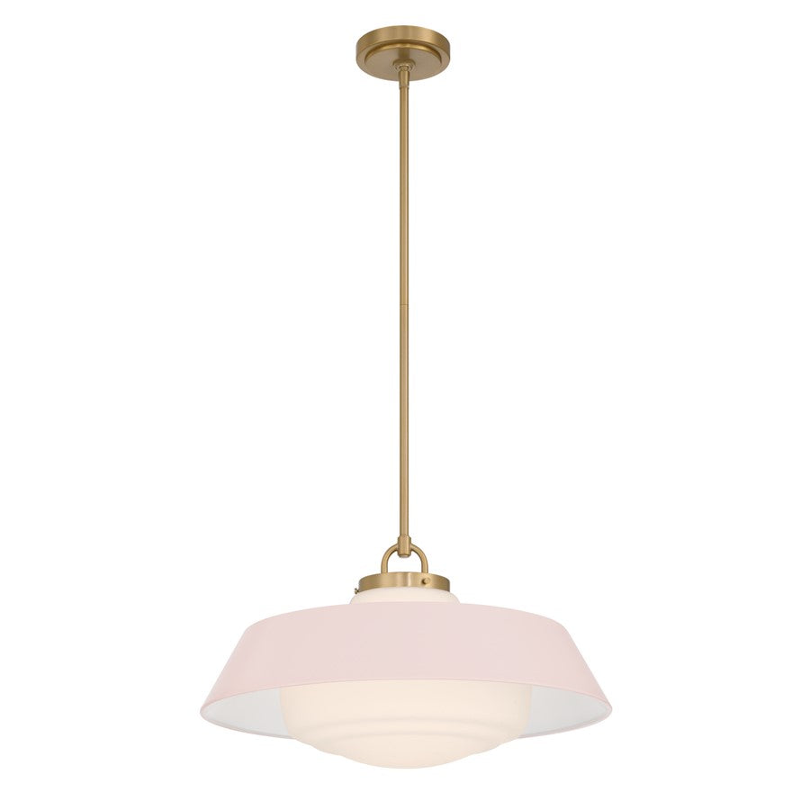 Crystorama Xander 3 Light 20" Pendant, Vibrant Gold/Blush - XAN-8009-VG-BH