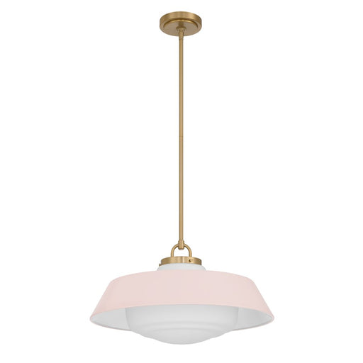 Crystorama Xander 3 Light 20" Pendant, Vibrant Gold/Blush