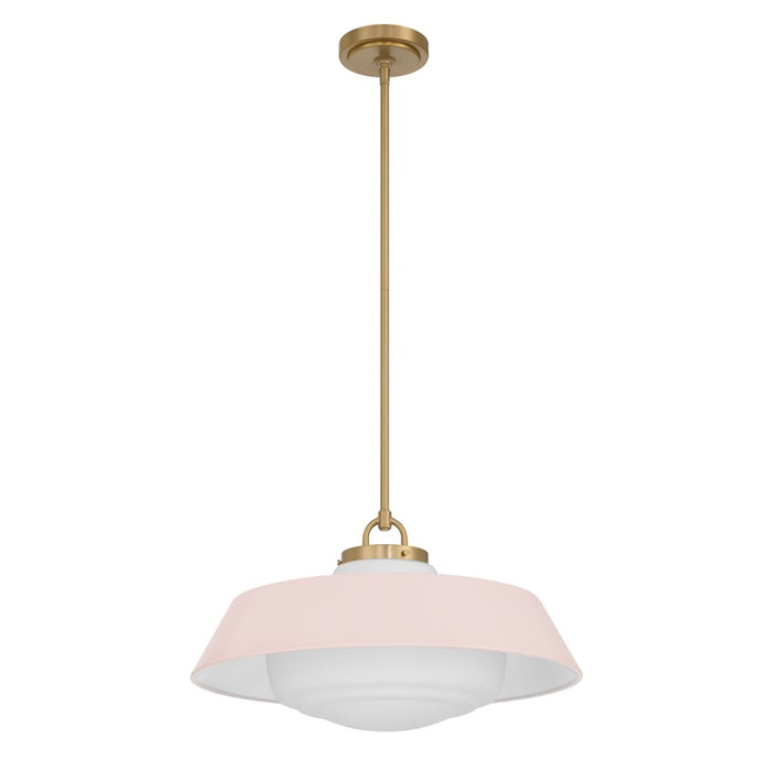 Crystorama Xander 3 Light 20" Pendant, Vibrant Gold/Blush