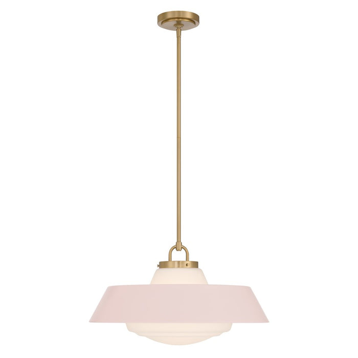 Crystorama Xander 3 Light 20" Pendant, Vibrant Gold/Blush