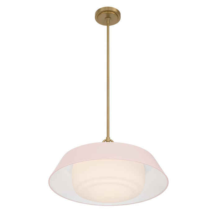 Crystorama Xander 3 Light 20" Pendant, Vibrant Gold/Blush