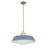 Crystorama Xander 3 Light 20" Pendant, Vibrant Gold/Blue/White