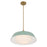 Crystorama Xander 3 Light 20" Pendant, Vibrant Gold/Green/White