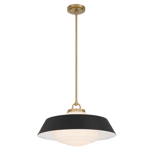 Crystorama Xander 3 Light 20" Pendant, Vibrant Gold/Black/White - XAN-8009-VG-MK