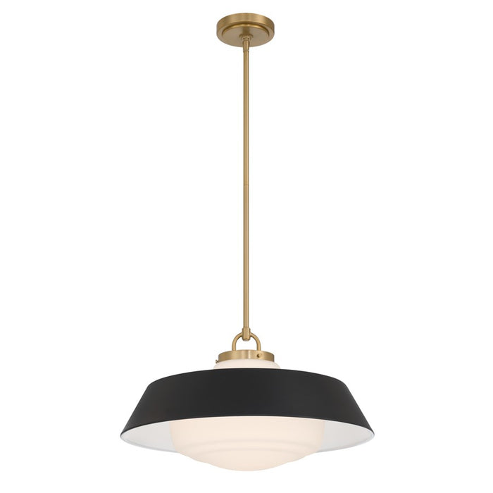 Crystorama Xander 3 Light 20" Pendant, Vibrant Gold/Black/White - XAN-8009-VG-MK