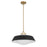 Crystorama Xander 3 Light 20" Pendant, Vibrant Gold/Black/White