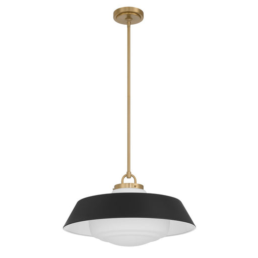 Crystorama Xander 3 Light 20" Pendant, Vibrant Gold/Black/White