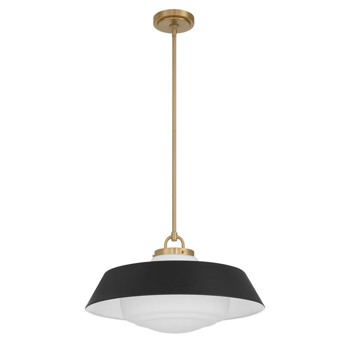Crystorama Xander 3 Light 20" Pendant, Vibrant Gold/Black/White