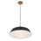 Crystorama Xander 3 Light 20" Pendant, Vibrant Gold/Black/White