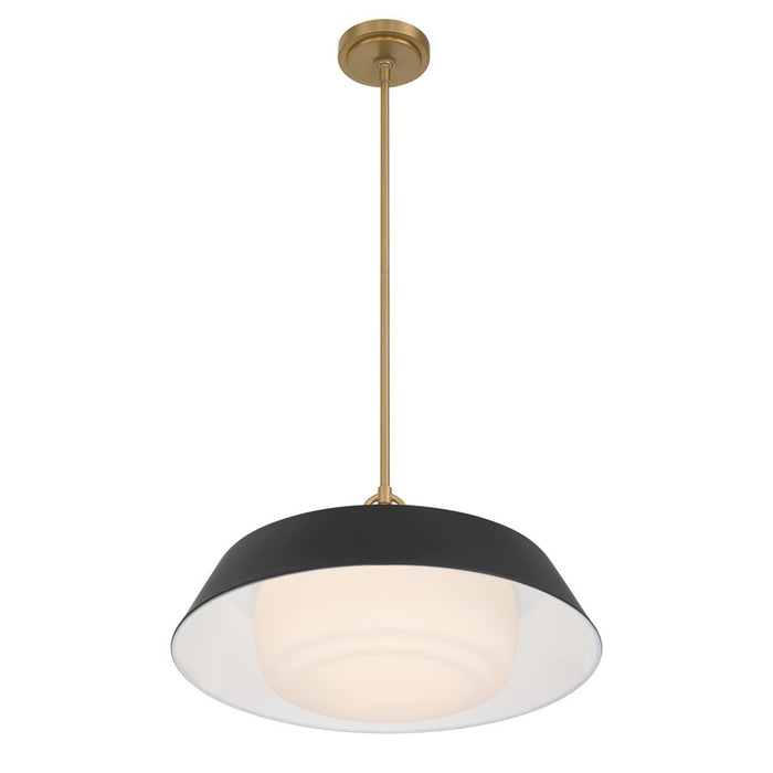 Crystorama Xander 3 Light 20" Pendant, Vibrant Gold/Black/White