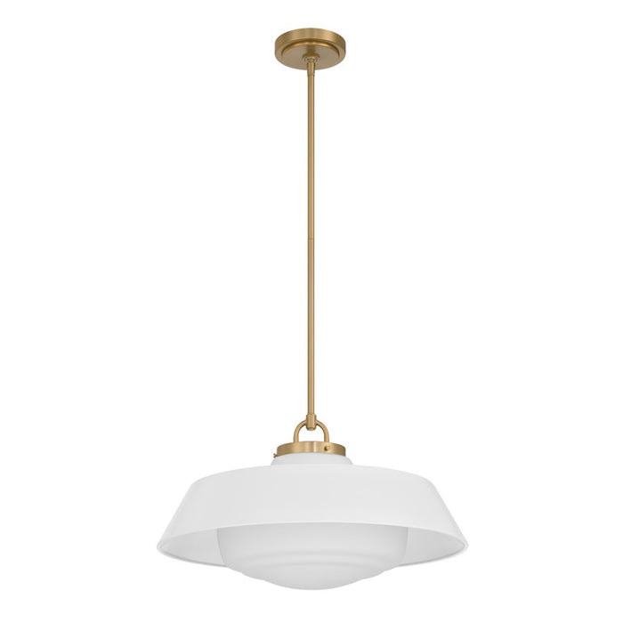 Crystorama Xander 3 Light 20" Pendant, Vibrant Gold/White