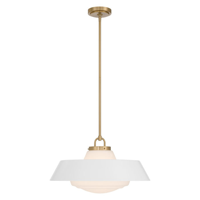Crystorama Xander 3 Light 20" Pendant, Vibrant Gold/White