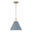 Crystorama Xavier 1 Light Mini Pendant, Vibrant Gold/Blue