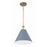 Crystorama Xavier 1 Light Mini Pendant, Vibrant Gold/Blue